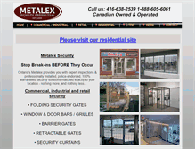 Tablet Screenshot of metalexsecurity.com